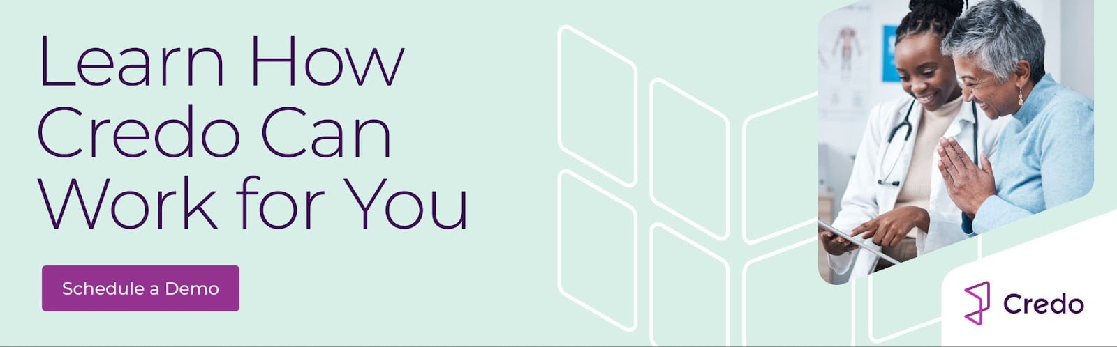 Purple text on a seafoam green background: 